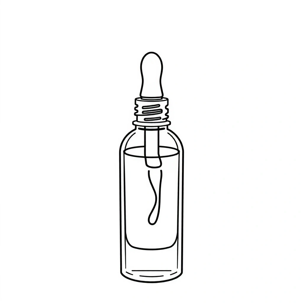 Illustration schematic de la bouteille DermaLuxe