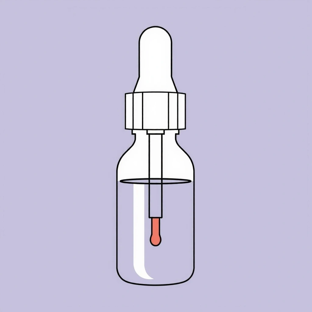 Bouteille de sérum annotée